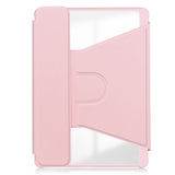 EIDERWOOD iPad Pro 11" (2025 / 2024) Hybrid Flip Deksel m. Roterende Stativfunksjon - Gjennomsiktig / Pink