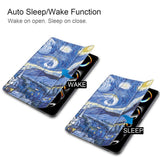 EIDERWOOD iPad Pro 11" (2025 / 2024) Tri-Fold Deksel i Kunstskinn med Sleep-Funksjon - Himmel