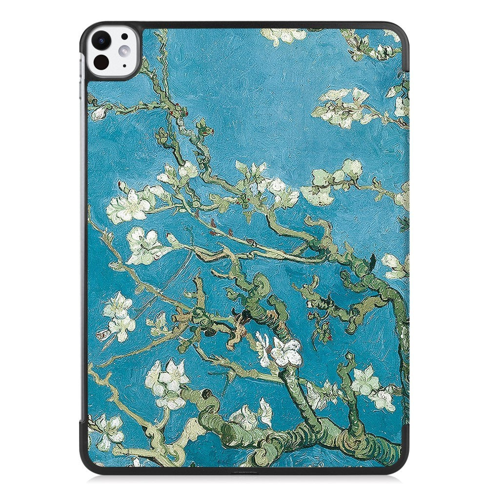 EIDERWOOD iPad Pro 11" (2025 / 2024) Tri-Fold Deksel i Kunstskinn med Sleep-Funksjon - Blomstergrener