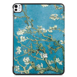 EIDERWOOD iPad Pro 11" (2025 / 2024) Tri-Fold Deksel i Kunstskinn med Sleep-Funksjon - Blomstergrener