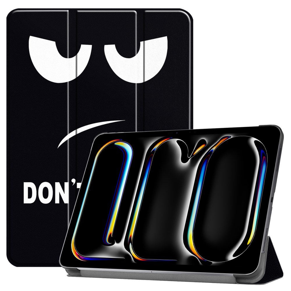 EIDERWOOD iPad Pro 11" (2025 / 2024) Tri-Fold Deksel i Kunstskinn med Sleep-Funksjon - "Don't Touch Me"