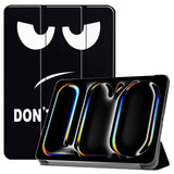 EIDERWOOD iPad Pro 11" (2025 / 2024) Tri-Fold Deksel i Kunstskinn med Sleep-Funksjon - "Don't Touch Me"