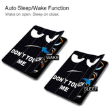 EIDERWOOD iPad Pro 11" (2025 / 2024) Tri-Fold Deksel i Kunstskinn med Sleep-Funksjon - "Don't Touch Me"