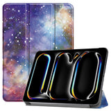 EIDERWOOD iPad Pro 11" (2025 / 2024) Tri-Fold Deksel i Kunstskinn med Sleep-Funksjon - Galaxy