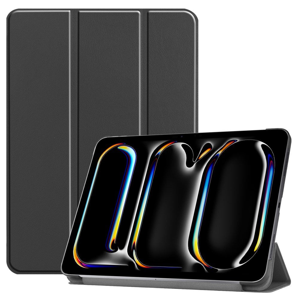 EIDERWOOD iPad Pro 11" (2025 / 2024) Tri-Fold Skinn Flip Deksel - Svart