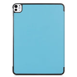 EIDERWOOD iPad Pro 11" (2025 / 2024) Tri-Fold Skinn Flip Deksel - Lyse Blå
