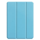 EIDERWOOD iPad Pro 11" (2025 / 2024) Tri-Fold Skinn Flip Deksel - Lyse Blå