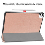 EIDERWOOD iPad Pro 11" (2025 / 2024) Tri-Fold Skinn Flip Deksel - Rose Gold