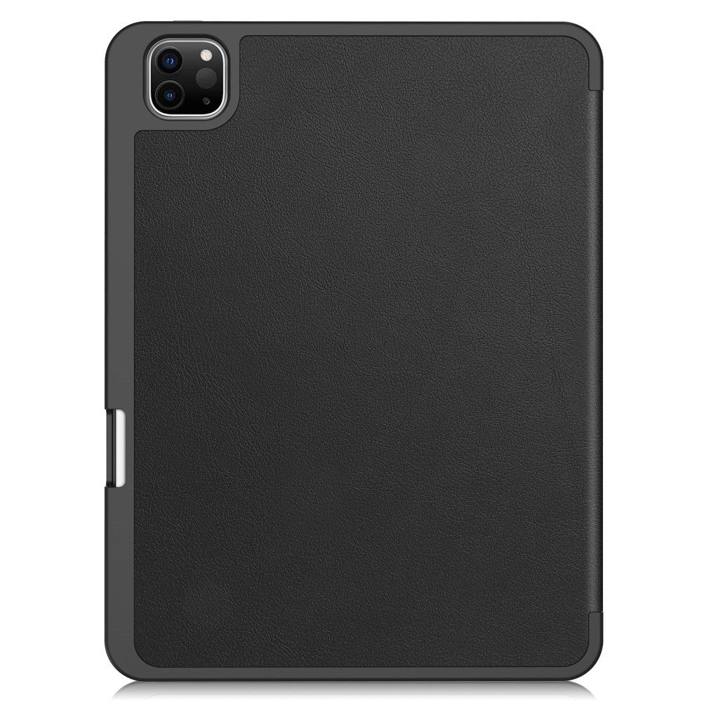 EIDERWOOD iPad Pro 11" (2025 / 2024) Tri-Fold Kunst Skinn Deksel med Apple Pencil Holder - Svart