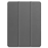 EIDERWOOD iPad Pro 11" (2025 / 2024) Tri-Fold Kunst Skinn Deksel med Apple Pencil Holder - Grå