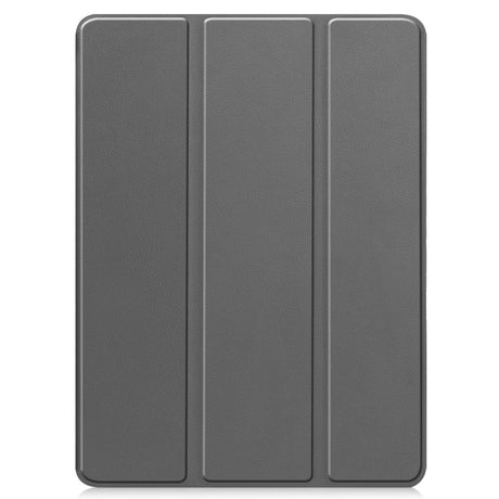 EIDERWOOD iPad Pro 11" (2025 / 2024) Tri-Fold Kunst Skinn Deksel med Apple Pencil Holder - Grå