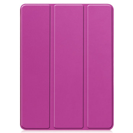 EIDERWOOD iPad Pro 11" (2025 / 2024) Tri-Fold Kunst Skinn Deksel med Apple Pencil Holder - Lilla