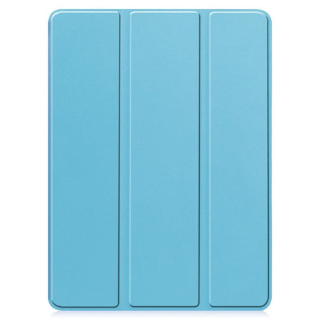 EIDERWOOD iPad Pro 11" (2025 / 2024) Tri-Fold Kunst Skinn Deksel med Apple Pencil Holder - Blå