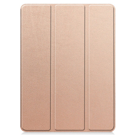EIDERWOOD iPad Pro 11" (2025 / 2024) Tri-Fold Kunst Skinn Deksel med Apple Pencil Holder - Rose Gold