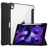 EIDERWOOD iPad Air 11" (2026 / 2025 / 2024) Hybrid Flip Deksel med Pennholder - Svart og Gjennomsiktig