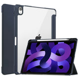 EIDERWOOD iPad Air 11" (2026 / 2025 / 2024) Hybrid Flip Deksel med Pennholder - Blå og Gjennomsiktig