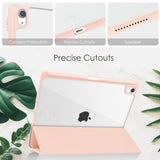 EIDERWOOD iPad Air 11" (2026 / 2025 / 2024) Hybrid Flip Deksel med Pennholder - Pink og Gjennomsiktig