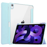 EIDERWOOD iPad Air 11" (2026 / 2025 / 2024) Hybrid Flip Deksel med Pennholder - Lys Blå og Gjennomsiktig