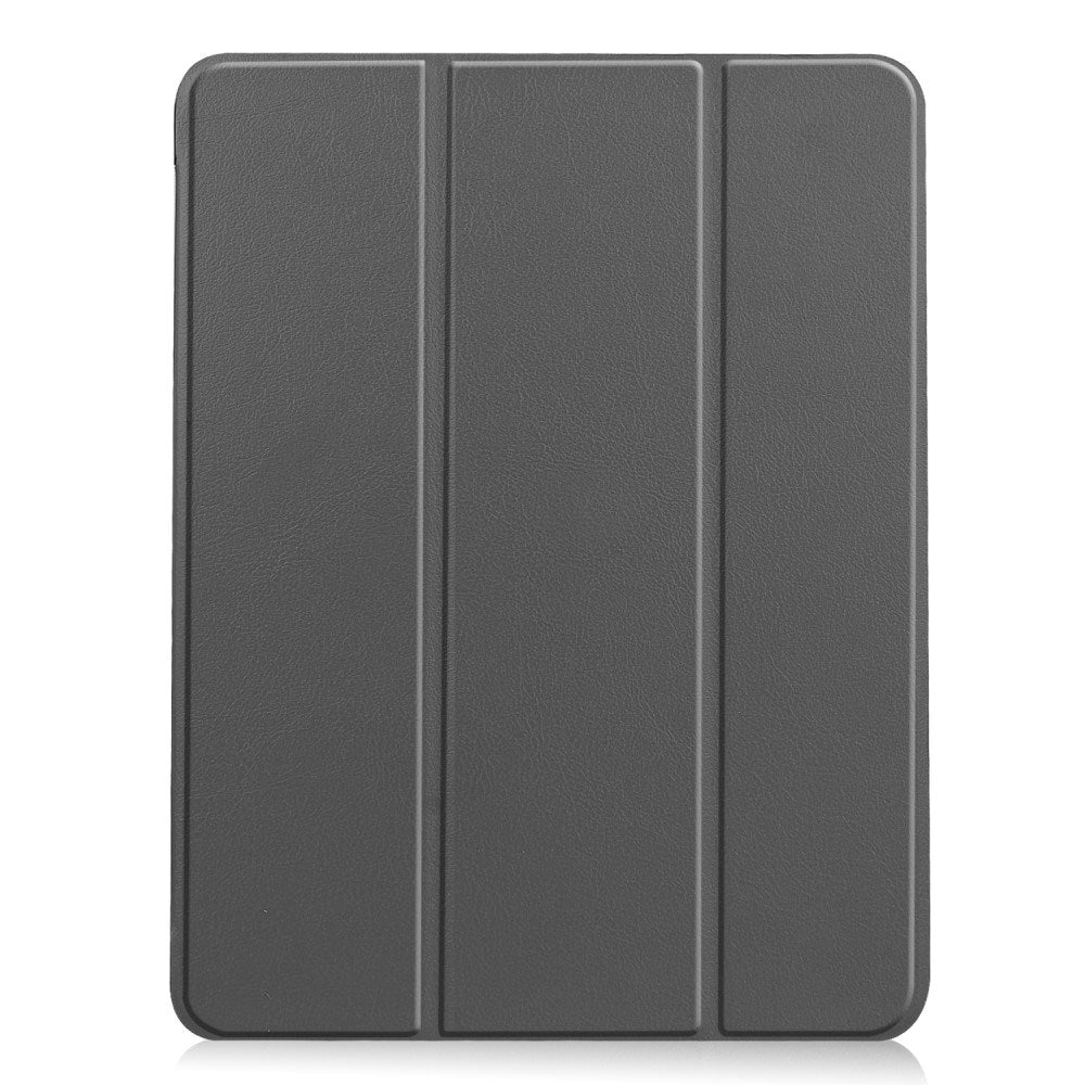 EIDERWOOD iPad Air 11" (2026 / 2025 / 2024) Litchi Tri-Fold Skinn Deksel med Apple Pencil Holder - Grå