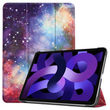 EIDERWOOD iPad Air 11" (2026 / 2025 / 2024) Tri-Fold Kunstskinn Flip Deksel m. Våkne / Sove Funksjon - Galaxy