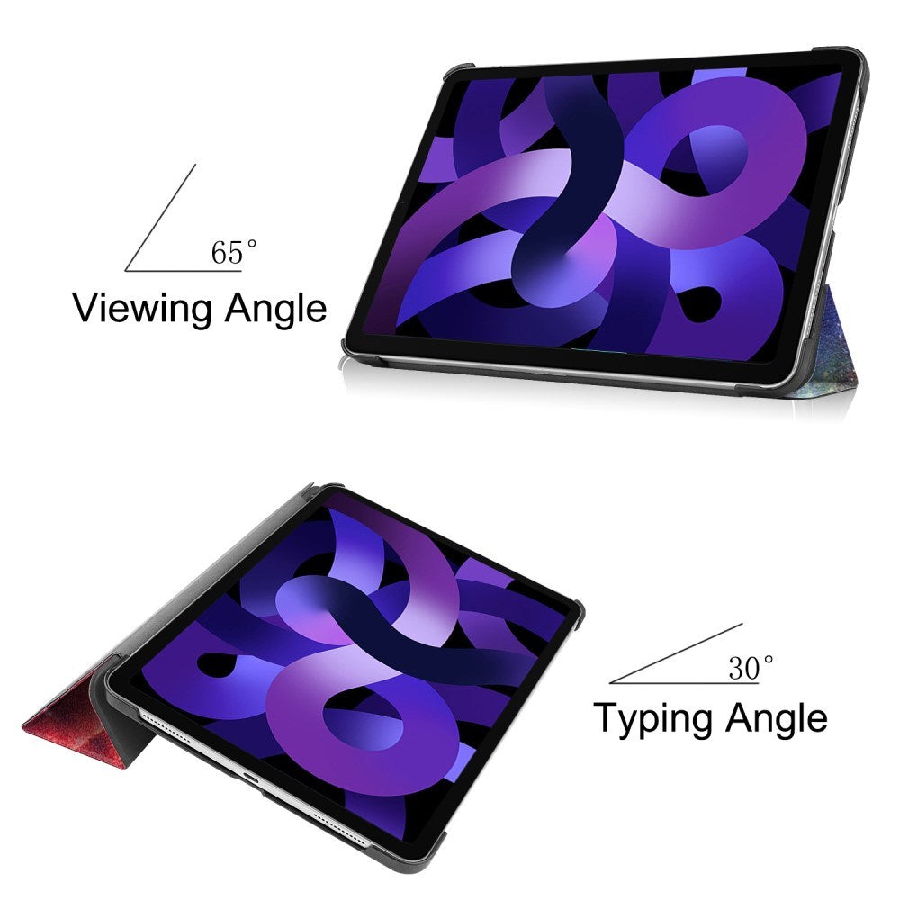 EIDERWOOD iPad Air 11" (2026 / 2025 / 2024) Tri-Fold Kunstskinn Flip Deksel m. Våkne / Sove Funksjon - Galaxy