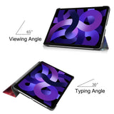 EIDERWOOD iPad Air 11" (2026 / 2025 / 2024) Tri-Fold Kunstskinn Flip Deksel m. Våkne / Sove Funksjon - Galaxy