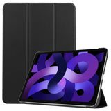 EIDERWOOD iPad Air 11" (2026 / 2025 / 2024) Litchi Tri-Fold Skinn Flip Deksel - Svart