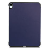 EIDERWOOD iPad Air 11" (2026 / 2025 / 2024) Litchi Tri-Fold Skinn Flip Deksel - Blå
