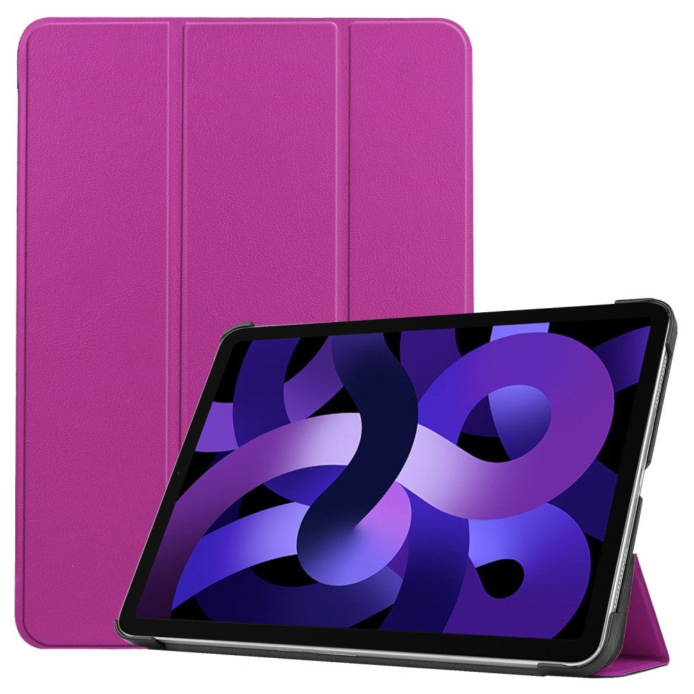 EIDERWOOD iPad Air 11" (2026 / 2025 / 2024) Litchi Tri-Fold Skinn Flip Deksel - Lilla