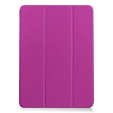 EIDERWOOD iPad Air 11" (2026 / 2025 / 2024) Litchi Tri-Fold Skinn Flip Deksel - Lilla