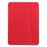 EIDERWOOD iPad Air 11" (2026 / 2025 / 2024) Litchi Tri-Fold Skinn Flip Deksel - Rød