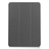 EIDERWOOD iPad Air 11" (2026 / 2025 / 2024) Litchi Tri-Fold Skinn Flip Deksel - Grå