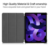 EIDERWOOD iPad Air 11" (2026 / 2025 / 2024) Litchi Tri-Fold Skinn Flip Deksel - Grønn