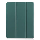 EIDERWOOD iPad Air 11" (2026 / 2025 / 2024) Litchi Tri-Fold Skinn Flip Deksel - Grønn