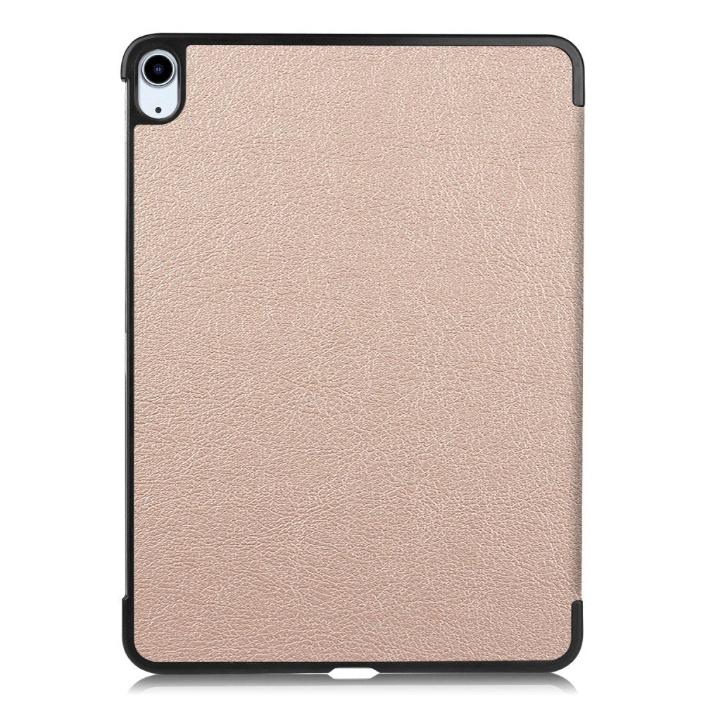 EIDERWOOD iPad Air 11" (2026 / 2025 / 2024) Litchi Tri-Fold Skinn Flip Deksel - Gull
