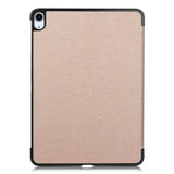 EIDERWOOD iPad Air 11" (2026 / 2025 / 2024) Litchi Tri-Fold Skinn Flip Deksel - Gull