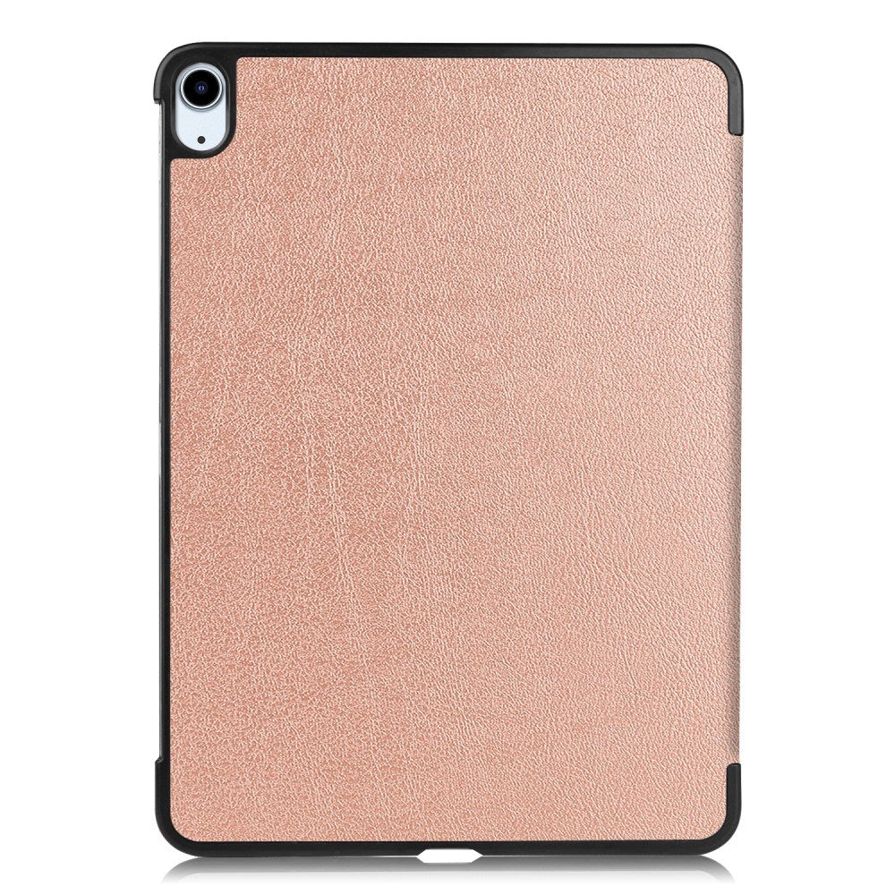 EIDERWOOD iPad Air 11" (2026 / 2025 / 2024) Litchi Tri-Fold Skinn Flip Deksel - Rose Gold