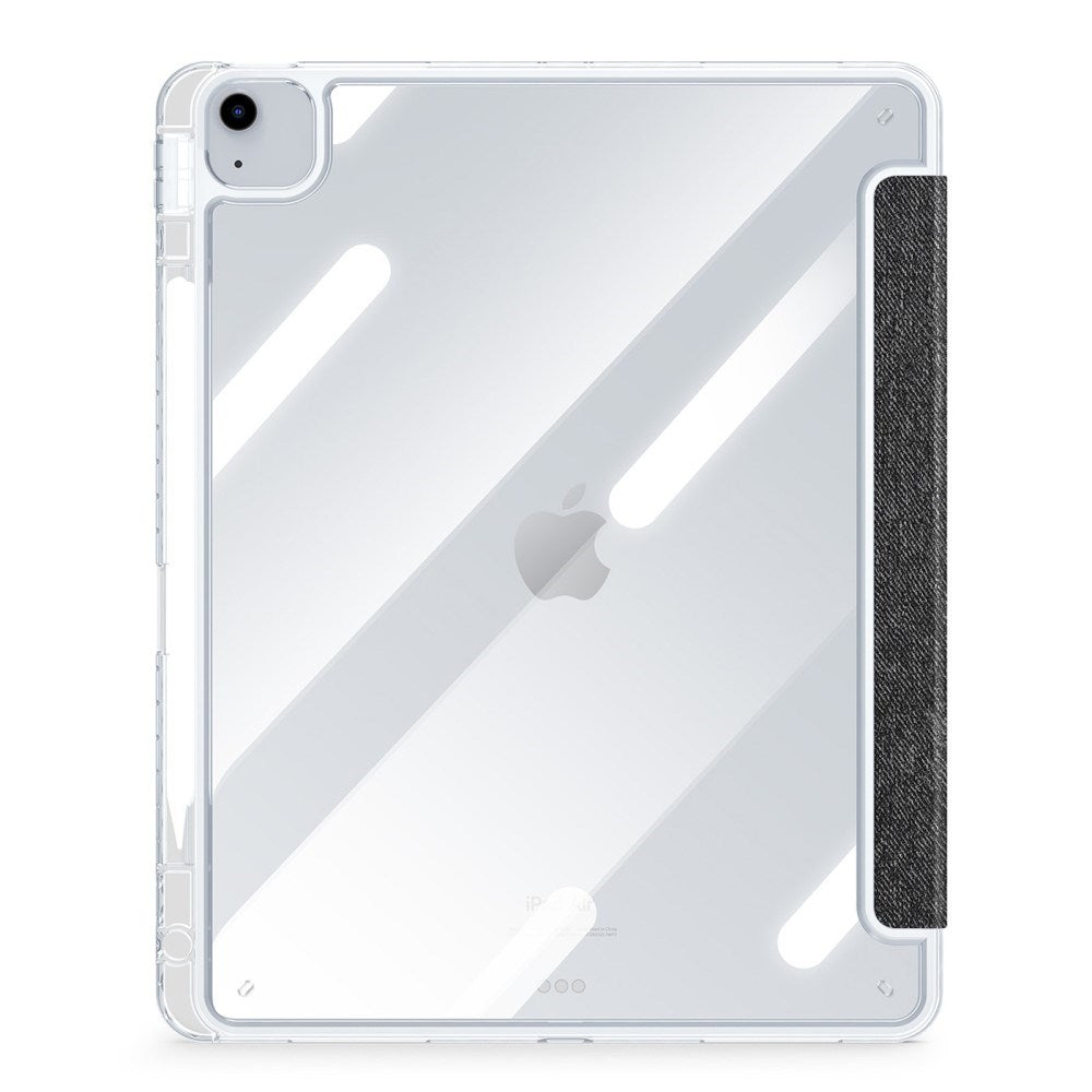 iPad Air 13" (2026 / 2025 / 2024) DUX DUCIS Unid Series Tri-Fold Flip Deksel - Gjennomsiktig / Svart