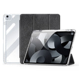 iPad Air 13" (2026 / 2025 / 2024) DUX DUCIS Unid Series Tri-Fold Flip Deksel - Gjennomsiktig / Svart