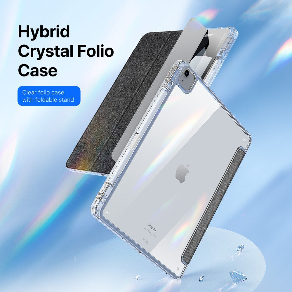 iPad Air 13" (2026 / 2025 / 2024) DUX DUCIS Unid Series Tri-Fold Flip Deksel - Gjennomsiktig / Svart