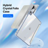 iPad Air 13" (2026 / 2025 / 2024) DUX DUCIS Unid Series Tri-Fold Flip Deksel - Gjennomsiktig / Grønn