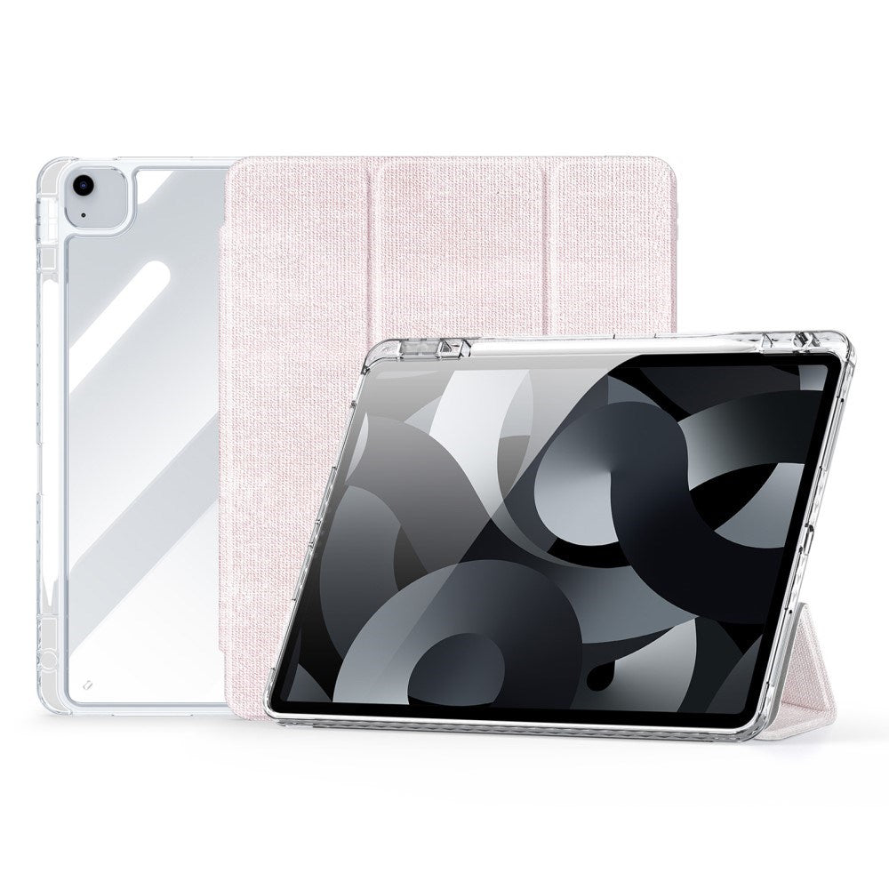 iPad Air 13" (2026 / 2025 / 2024) DUX DUCIS Unid Series Tri-Fold Flip Deksel - Gjennomsiktig / Pink