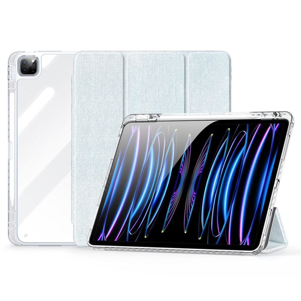 iPad Pro 13" (2025 / 2024) DUX DUCIS Unid Series Tri-Fold Flip Deksel - Gjennomsiktig / Lyse Blå