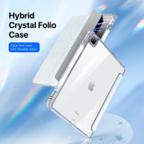 iPad Pro 13" (2025 / 2024) DUX DUCIS Unid Series Tri-Fold Flip Deksel - Gjennomsiktig / Lyse Blå