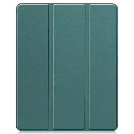 EIDERWOOD iPad Air 13" (2026 / 2025 / 2024) Tri-Fold Kunst Skinn Deksel med Apple Pencil Holder - Grønn