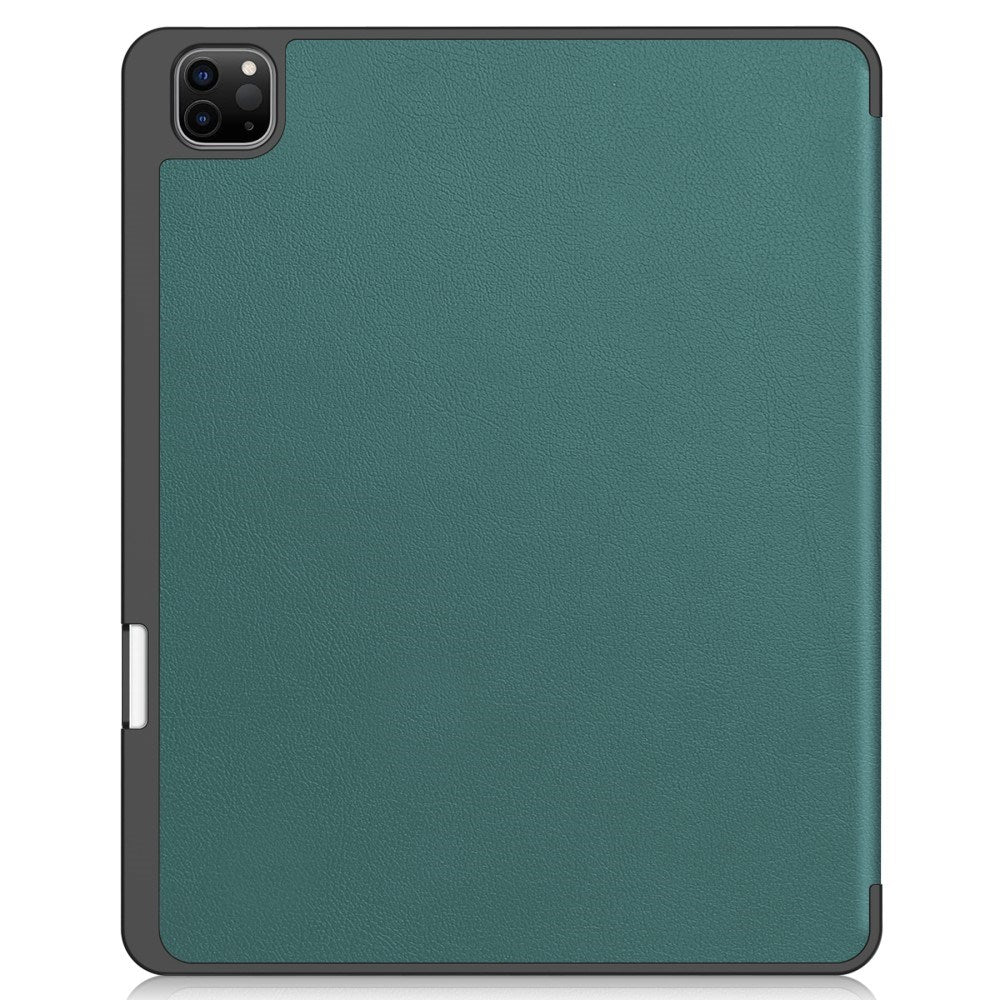EIDERWOOD iPad Air 13" (2026 / 2025 / 2024) Tri-Fold Kunst Skinn Deksel med Apple Pencil Holder - Grønn
