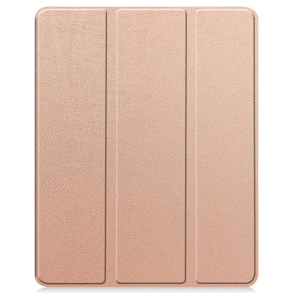 EIDERWOOD iPad Air 13" (2026 / 2025 / 2024) Tri-Fold Kunst Skinn Deksel med Apple Pencil Holder - Rose Gold