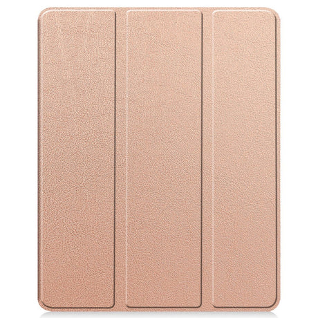 EIDERWOOD iPad Air 13" (2026 / 2025 / 2024) Tri-Fold Kunst Skinn Deksel med Apple Pencil Holder - Rose Gold
