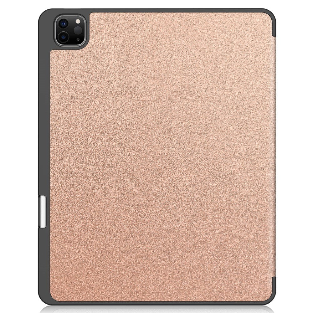 EIDERWOOD iPad Air 13" (2026 / 2025 / 2024) Tri-Fold Kunst Skinn Deksel med Apple Pencil Holder - Rose Gold