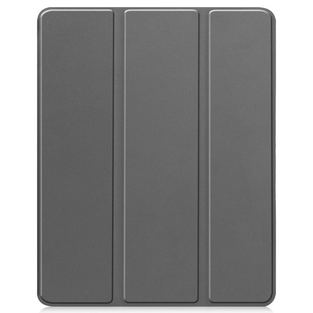 EIDERWOOD iPad Air 13" (2026 / 2025 / 2024) Tri-Fold Kunst Skinn Deksel med Apple Pencil Holder - Grå